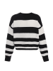 FENIA Damen Sweater in SCHWARZ WOLLWEISS