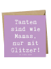 Mr. & Mrs. Panda Deluxe Karte Spruch Glitzernde Tante mit Spruch in Lavendeltraum