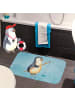 Mr. & Mrs. Panda Badvorleger Pinguin Angler ohne Spruch in Eisblau