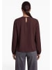 Zero  Business-Bluse unifarben in Black Coffee