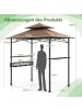 COSTWAY Grillpavillon mit Doppeldach 242 x 153 x 250 cm in Braun
