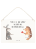 Mr. & Mrs. Panda Wandschild Hase Igel mit Spruch in Transparent