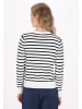 DreiMaster Women Cardigan in offwhite black stripe