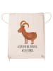 Mr. & Mrs. Panda Jutebeutel Sternzeichen Steinbock mit Spruch in Creme