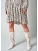 Alba Moda Druckkleid mit V-Ausschnitt und Schluppe in offwhite