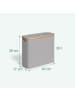 relaxdays Toilettenpapier Aufbewahrung in Grau - (B)43 x (H)38 x (T)17 cm