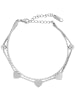 Adeliás Damen Armband – Herz aus Edelstahl 17+5 cm in silber