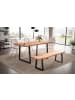 KADIMA DESIGN Esstisch Massivholz Industrial-Look, Naturkante