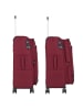 D&N Travel Line 9504 4 Rollen Kofferset 3-teilig mit Dehnfalte in dark red