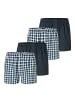 Schiesser Web-Boxershorts 4er Pack in Dunkelblau