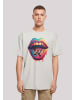 F4NT4STIC Heavy Oversize T-Shirt Drooling Lips OVERSIZE TEE in lightasphalt