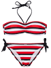 AvaMia Bikini Set Bikinihose Bikinitop Style 5 Streifen Bunt