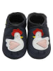 Yalion Leder-Krabbelschuhe "Chicken" in Schwarz