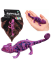 Wisam® Chamäleon-Gummifigur, dehnbar, realistisch, lila Reptil, 14 cm