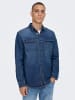 Only&Sons Jeans Hemd Denim Langarm Shirt Freizeit Shacket ONSCAMON in Blau