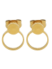 Adeliás Damen Ohrringe – Ohrstecker aus Edelstahl in gold