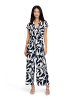 Betty Barclay Jumpsuit mit Eingrifftaschen in Dunkelblau/Weiß