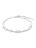 LOTUS silver Oval Armband 925 Sterling Silber ca. 16cm silber, weiß