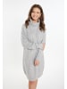 Usha Damen Strick Kleid in Hellgrau Melange