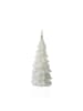 MARELIDA LED Kerze Tannenbaum Weihnachtsbaum Echtwachs H: 19cm in weiß