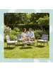 relaxdays 4-tlg. Gartenmöbel-Set "Rattan" in Grau