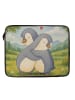 Mr. & Mrs. Panda Laptop Tasche Pinguine Kuscheln Design ohne Spruch in Weiß