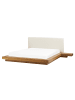 Beliani 4-tlg Doppelbett ZEN in Braun/Weiß