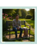 relaxdays Gartenbank in Schwarz - (B)128 x (H)88 x (T)59 cm