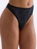 Erlich Textil  Spitzen String ICONIC LACE HIGH WAIST BRAZIL STRING in schatten schwarz