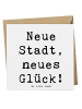 Mr. & Mrs. Panda Glückwunschkarte Spruch Umzug neue Stadt mit Sp... in Weiß