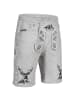 PAULGOS Jogginghose Design Trachten Lederhose Bermuda Shorts Kurz JOK4 in Hellgrau