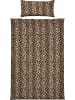 REDBEST Flanell Bettwäsche in beige-schwarz
