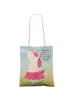 Mr. & Mrs. Panda Shopper-Tasche Einhorn Ballerina Design mit Spruch in Weiß