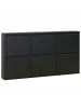 ebuy24 Schuhkipper Pisa 6 Klappen schwarz Schwarz 150 x 16 cm