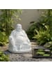 relaxdays Buddha Figur in Weiß - (H)45 cm