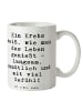 Mr. & Mrs. Panda Kaffeetasse Spruch Krebs Genießer mit Spruch in Weiß