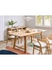 Beliani Esszimmertisch BARNES in Braun - (W) 90 x (H) 76 x (L) 160 cm
