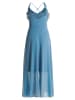 Vera Mont Abendkleid mit Volant in Shiny Bluestone