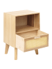 Beliani Nachttisch SENEY in Braun - (W) 40 x (H) 55 x (L) 30 cm