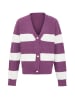 Jalene Damen Sweater in LILA WEISS STREIFEN