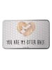 Mr. & Mrs. Panda Blechdose Otter Herz mit Spruch in Grau Pastell