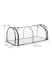 relaxdays Folienfrühbeet in Transparent/ Schwarz - (B)130 x (H)50 x (T)60 cm