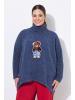 MIAMODA Rollkragenpullover in dunkles marine