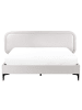 Beliani Doppelbett SUZETTE in Grau - (W) 208 x (H) 98 x (L) 212 cm