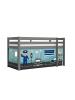 58 aufm Kessel KINDERBETT Karolina 210x114x106 Massivholz Grau Textilset Polizei