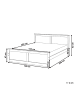 Beliani Doppelbett DAUPHIN in Braun - (W) 169 x (H) 82 x (L) 206 cm