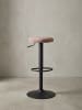 KADIMA DESIGN Barhocker | Höhenverstellbar 58-79cm, Eisen, Samt in Rosa