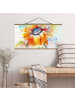 WALLART Stoffbild mit Posterleisten - Painted Sunflower in Orange
