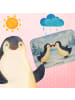Mr. & Mrs. Panda Badematte Pinguin Liebe Design ohne Spruch in Weiß