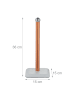 relaxdays Küchenrollenhalter in Weiß/ Kupfer - (B)15 x (H)36 x (T)15 cm